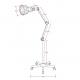 Kosmetická LED lampa s lupou SF 1006