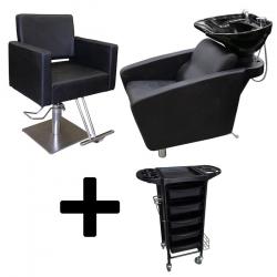 Kadeřnický set Forte + Contesa hnědá natur