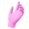Nitrilové rukavice růžové bezpudrové 100 ks S